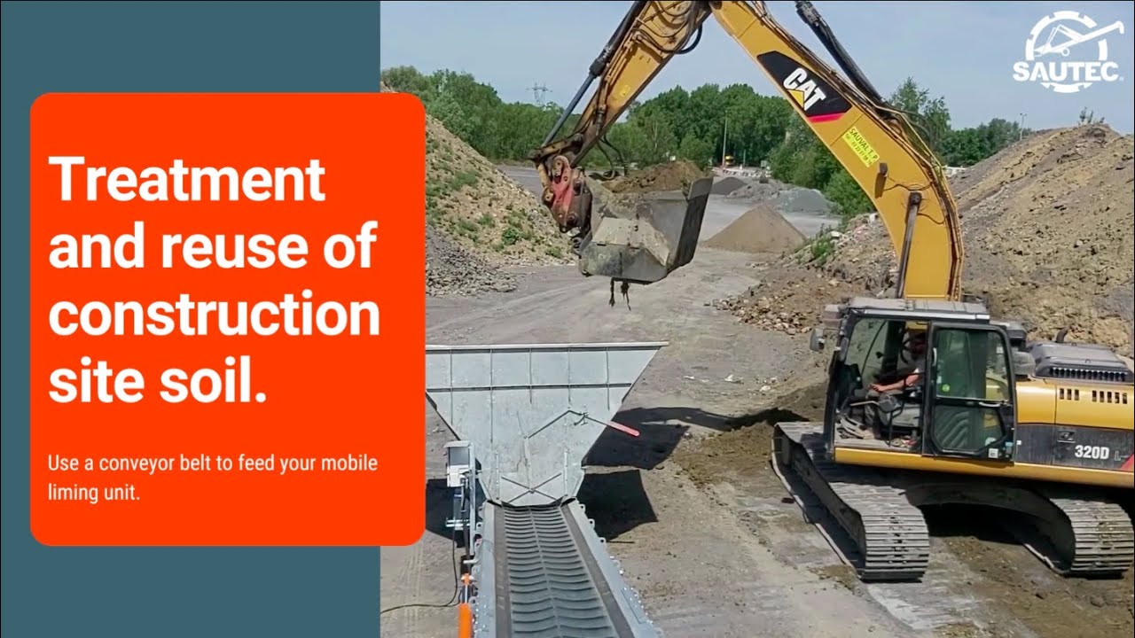 Conveying site soil with a conveyor belt 🚧 YouTube