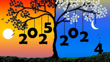 MS Paint Drawing on Computer | Goodbye 2024 | New Year 2025 Drawing | New Scenery Drawing