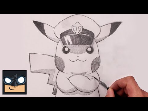 How To Draw Captain Pikachu Easy | Pokemon Horizons Sketch Tutorial