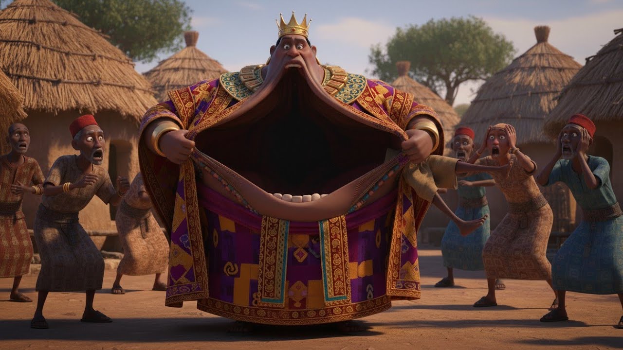 The king who swallows his villagers #storytelling #africanfolktales #stories #storystory #animation 