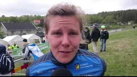 Helena Jansson after winning World Cup middle in S...