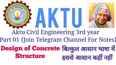 Design Of Concrete Structure Unit 01(RCC Unit 01)#aktu #designofconcretestructure #civilengg