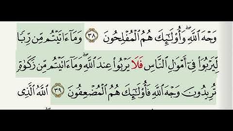 @سورة الروم آية 39@qurani-jannati @تصحيح التلاوة