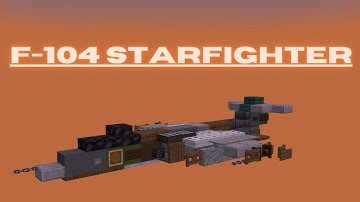 Minecraft: How to build a Fighter Jet in Minecraft (F-104 Starfighter) Minecraft Jet Tutorial