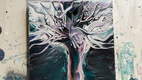 #114 AMAZING TREE SWIPE #17 I FLUID ART I PAINTING JOURNEY