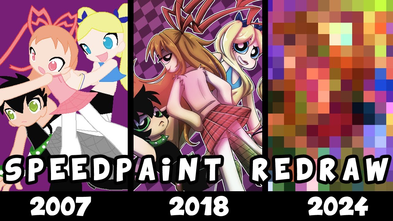 PowerPunk Girls Redraw [SPEEDPAINT] - YouTube