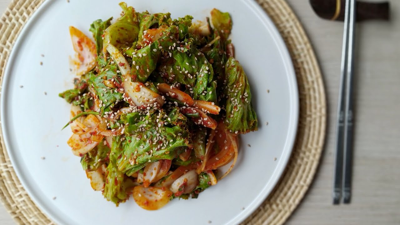 [Korea Recipe] ยำผักสลัด / Lettuce fresh kimchi / 상추겉절이 YouTube