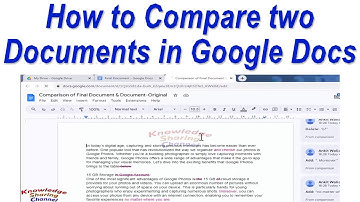 How to Compare two Documents in Google Docs
