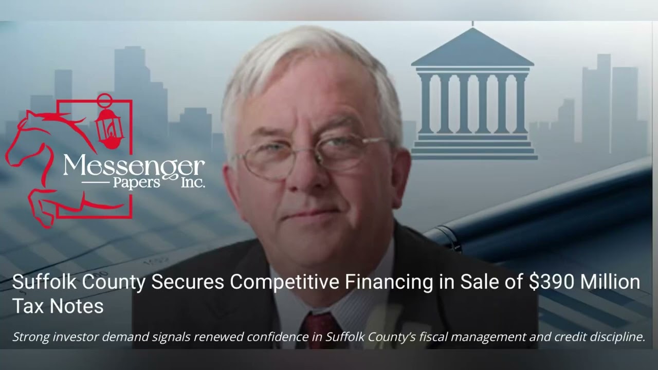 Suffolk County secured strong investor demand in the sale of $390M in Tax Anticipation Notes
