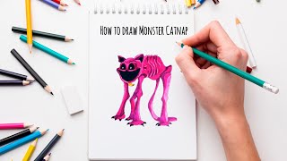 How to draw Monster Catnap from Poppy Playtime Easy step by step || drawing and coloring