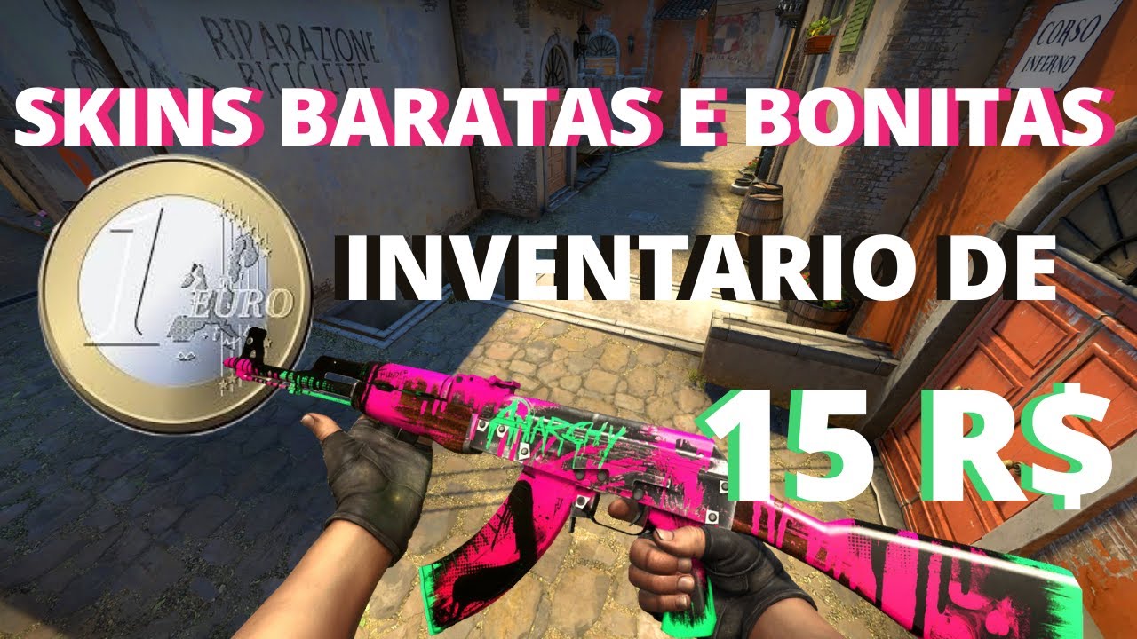 SKINS DE CSGO BONITAS E BARATAS INVENTARIO DE 15 R$