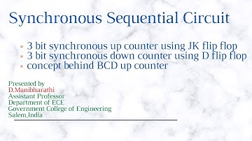 Synchronous sequential  counter design
