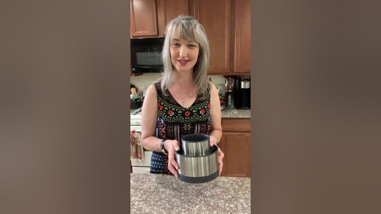 Pampered Chef Stainless Steel Rotating Utensil Holder YouTube