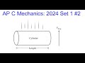 AP Physics C Mechanics: 2024 Set 1 Problem 2 (Drag Coefficient Lab)