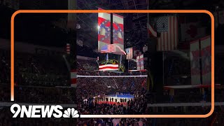 National anthem performed before Denver Nuggets vs Los Angeles Lakers Game 2 at Ball Arena