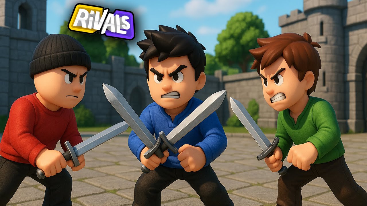 1v1v1 kundër vëllait dhe shokut! Lufta më fortë në Rivals! ⚔️🔥