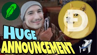 HUGE Dogecoin Robinhood ANNOUNCEMENT ⚠️