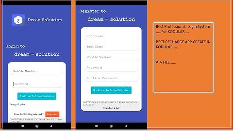 Best Professional  Login Sign up System For Recharge App # kodularKODER #KARTIKPARMAR