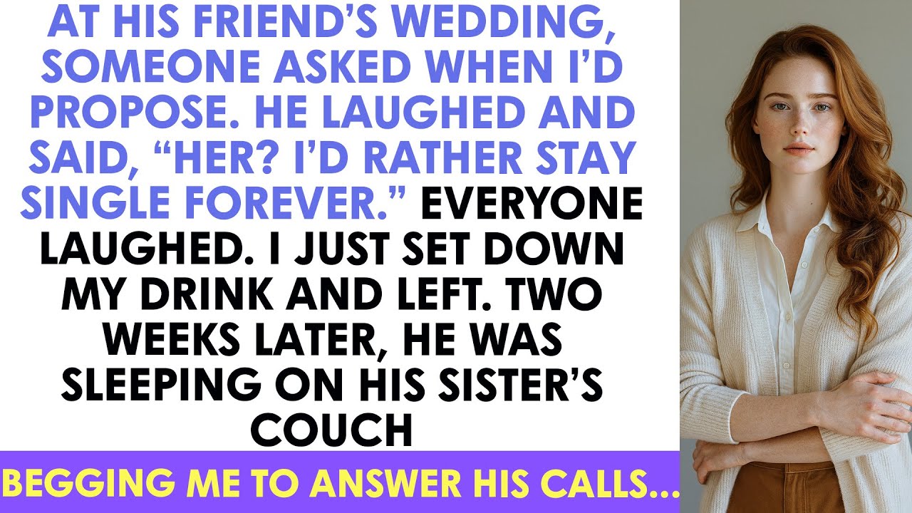 At His Friend’s Wedding, Someone Asked When I’d Propose. He Laughed And Said, “Her? I’d Rather Stay