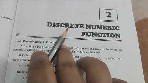 Discrete numeric function lecture- 3a