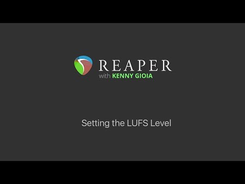 Setting the LUFS Level in REAPER