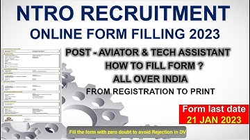 HOW TO FILL ONLINE APPLICATION FORM FOR NTRO RECRUITMENT 2023 | NTRO ONLINE APPLICATION FORM FILLING