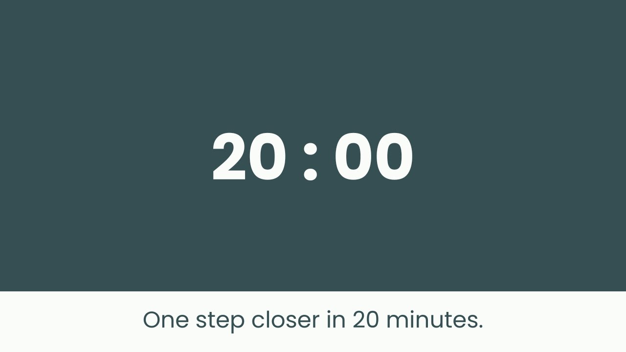 20 Minute Silent Study Timer | No Music, Just Pure Focus - YouTube