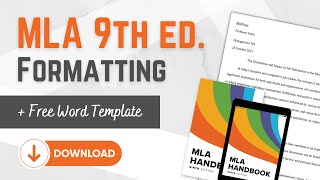 MLA 9 Formatting Tutorial ✨ How To Set Up Your Paper - Full Tutorial + Free MLA Template