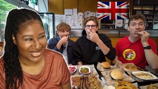 American Reacts| British Students try American BBQ for the first time