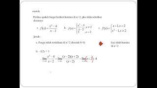 Kekontinuan Fungsi dan Turunan Fungsi