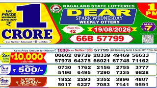 Nagaland lottery result today 1pm 19/08/2026 - morning Nagaland 