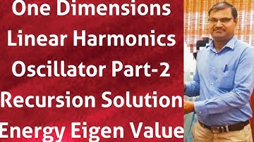 LINEAR HARMONIC OSCILLATOR IN QUANTUM MECHANICS || ONE DIMENSIONAL HARMONIC OSCILLATOR || PART - 2 |