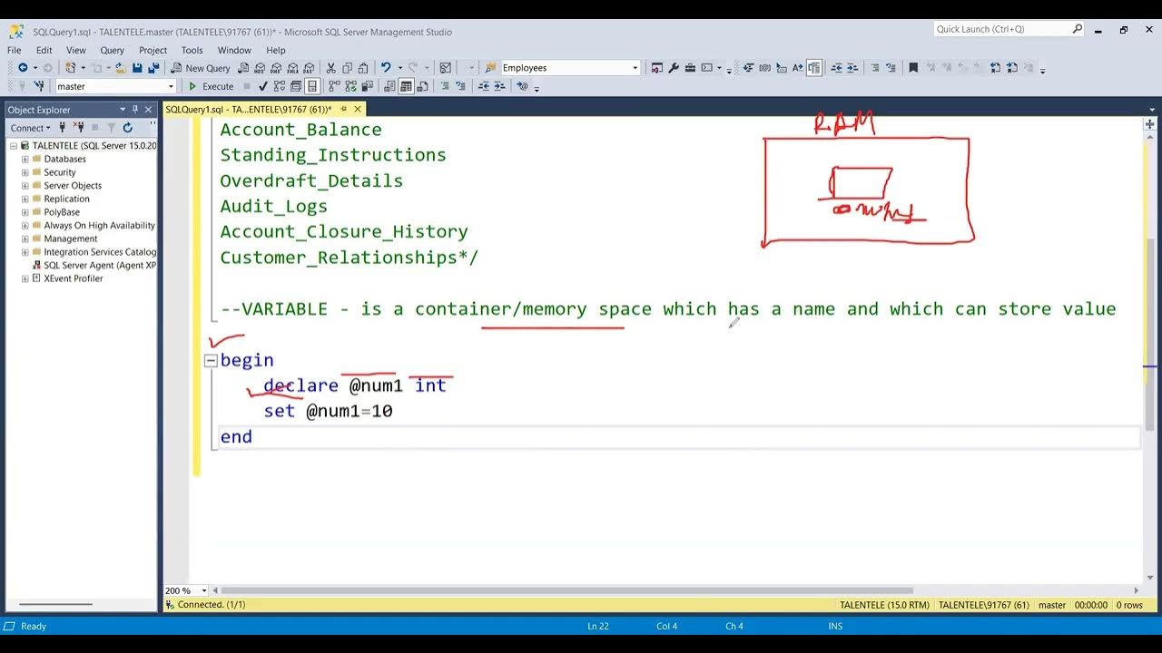 🔴 T-SQL Day-1 | SQL Server | Programming in SQL | Variables | Control ...