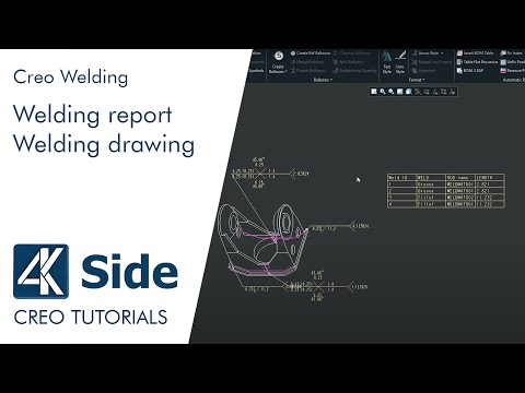 Creo Welding tutorial: How to create Welding report - How to create Welding drawing