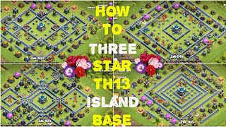 Popular 4 th13 war base | how to 3 star #32 | Island base | coc sundar