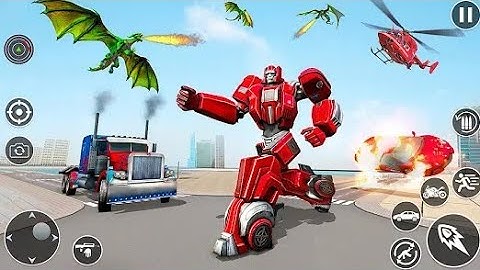 Optimus Prime Multiple Transformation Jet Robot Car Game 2020 - android gameplay #4