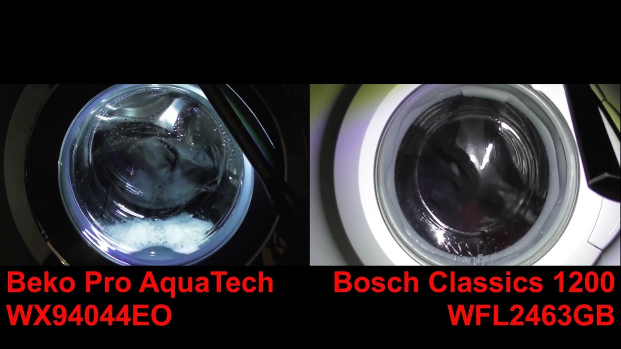 Beko Pro AquaTech WX94044EO vs Bosch Clasixx 1200 Delicates 30 with Extra Rinse wash race