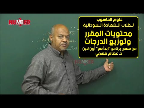 الحاسوب محتويات المقرر وتوزيع الدرجات د عصام فهمي حصص الشهادة السودانية