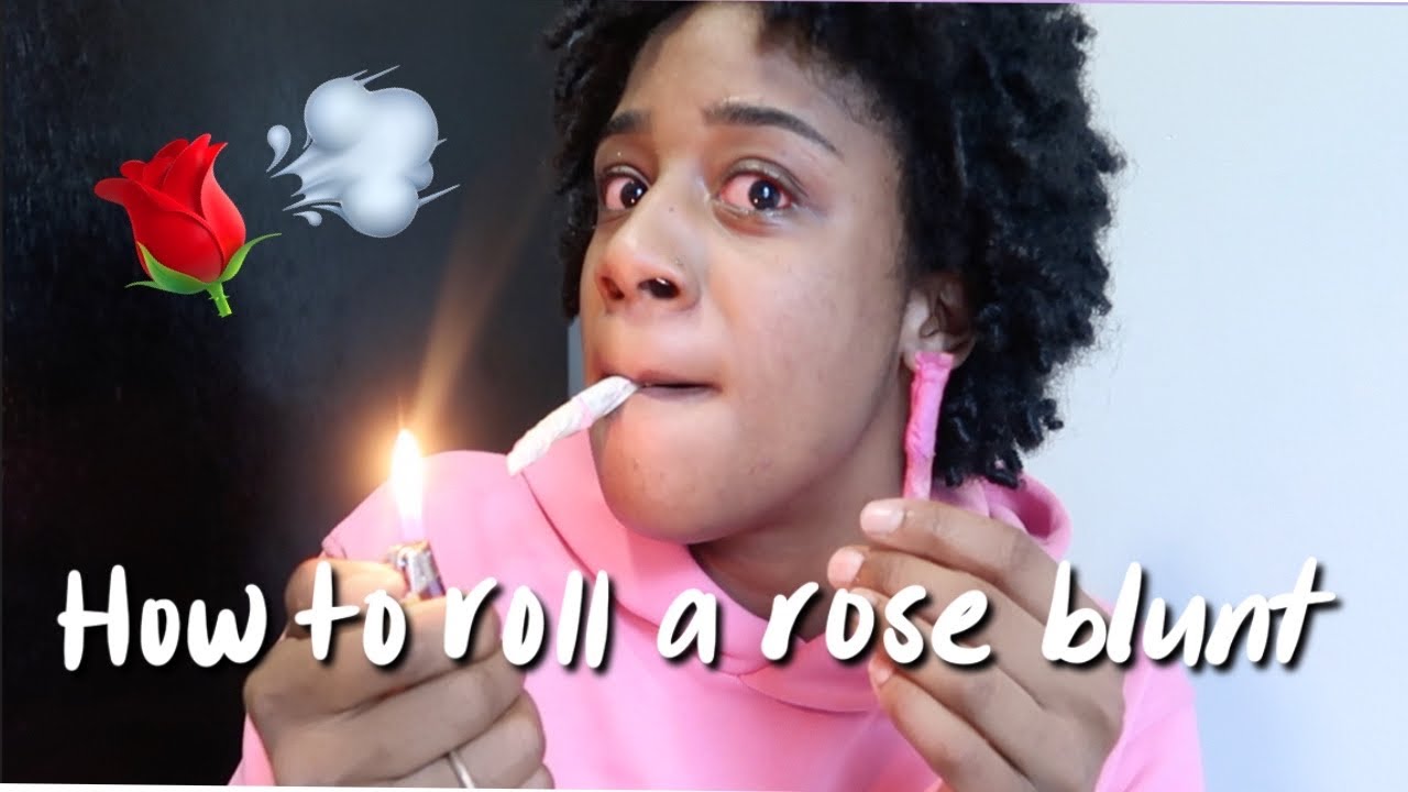 rolling a rose blunt for the first time| how to roll a rose blunt