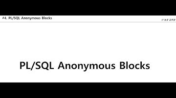 #4. [Oracle] PL/SQL Anonymous Blocks | 커서 for Loop | Dynamic SQL