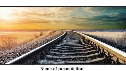 Railroad Stretching Into The Distance PowerPoint Template by PoweredTemplate.com