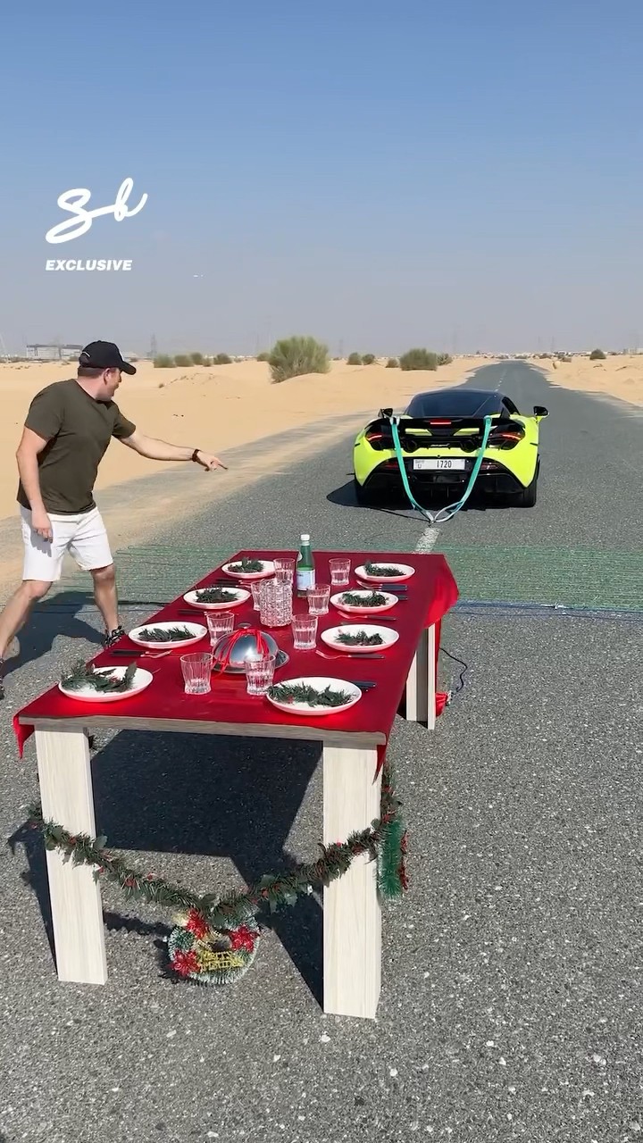 That's one way to clear the table...? #christmas #supercars #challenge