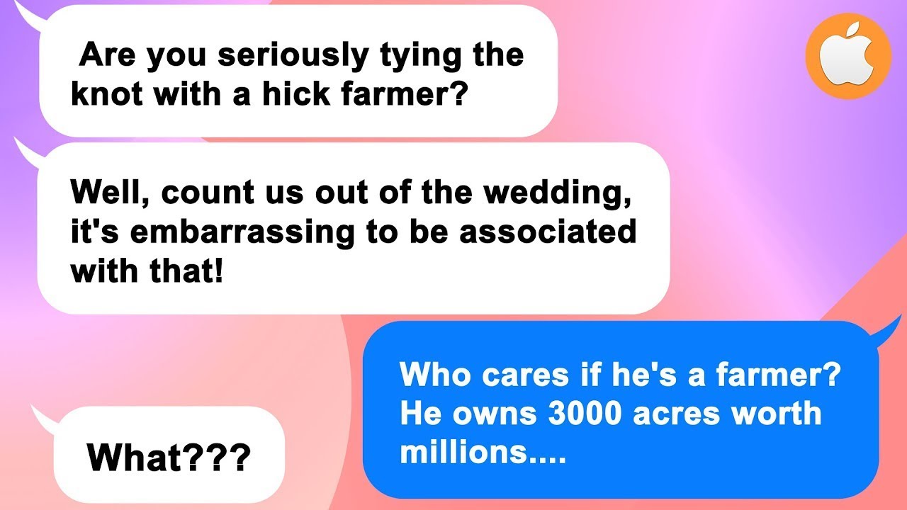 [Apple]  Mom & sister refuse to attend my wedding because I marry a farmer, deeming him as a burden