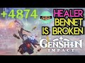 Healer Bennet is an SS Tier | 5k Healing per Second! Genshin Impact