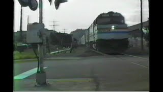 Details 698. AMTRAK # 11 at hilyard st Eugene Oregon on May 18 1986 with 2 passenger engine motive power Update
