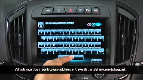 Buick Intellilink 2014 How to; Nav Destination