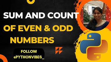 how to find sum of even and odd numbers in a list #python #programming #interview @pythonvibes_
