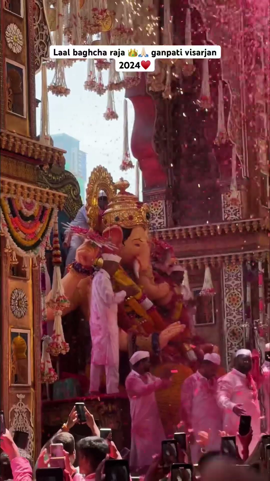 Laal baghcha raja 2024 ? Ganpati visarjan ?? #ganpati #mumbai  @YouTubeIndia