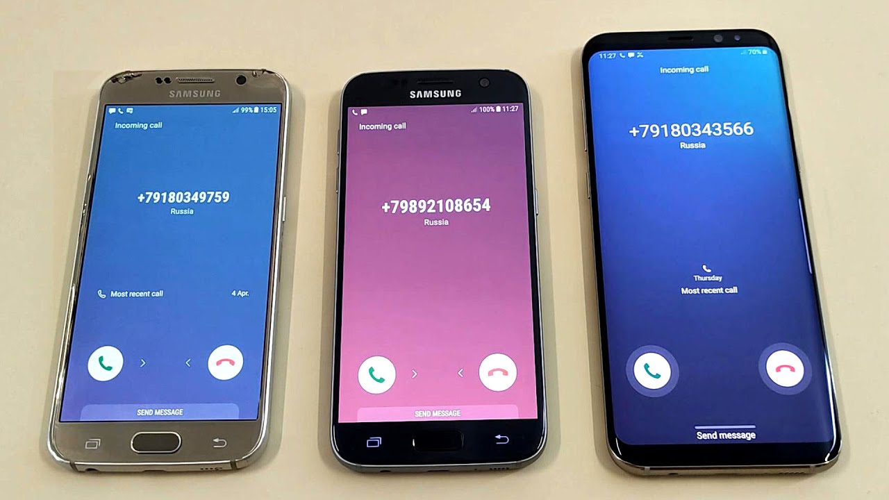 Samsung Galaxy S6 vs Samsung Galaxy S7 vs Samsung Galaxy S8plus