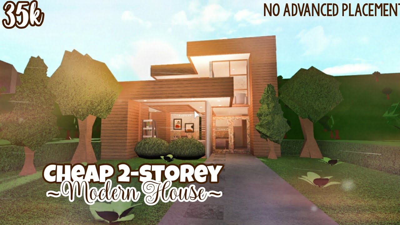 Roblox: Bloxburg | Cheap 2-Storey Modern House | No Advanced Placement
